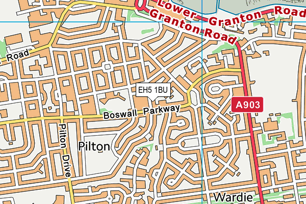 EH5 1BU map - OS VectorMap District (Ordnance Survey)