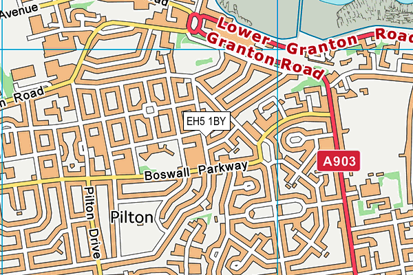 EH5 1BY map - OS VectorMap District (Ordnance Survey)