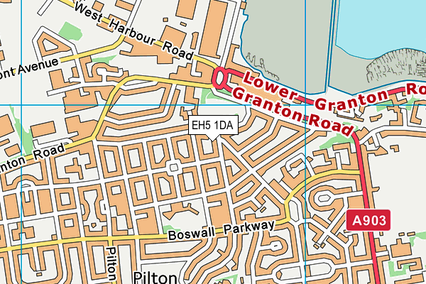 EH5 1DA map - OS VectorMap District (Ordnance Survey)