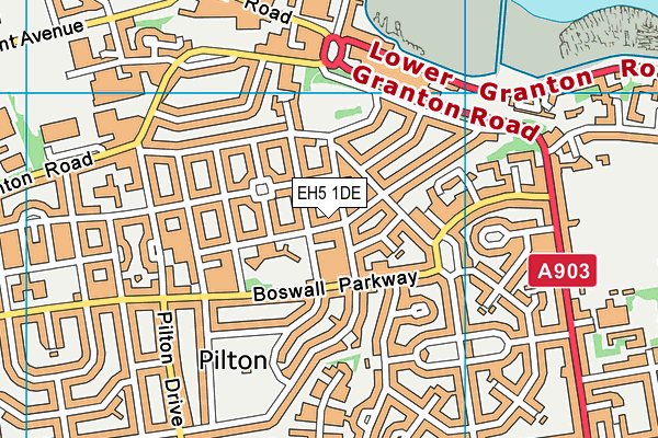 EH5 1DE map - OS VectorMap District (Ordnance Survey)