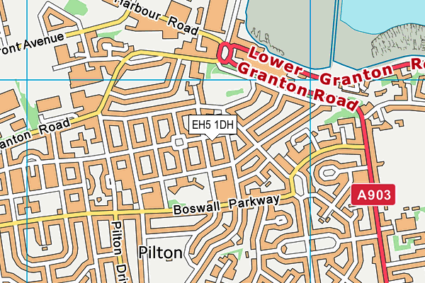 EH5 1DH map - OS VectorMap District (Ordnance Survey)