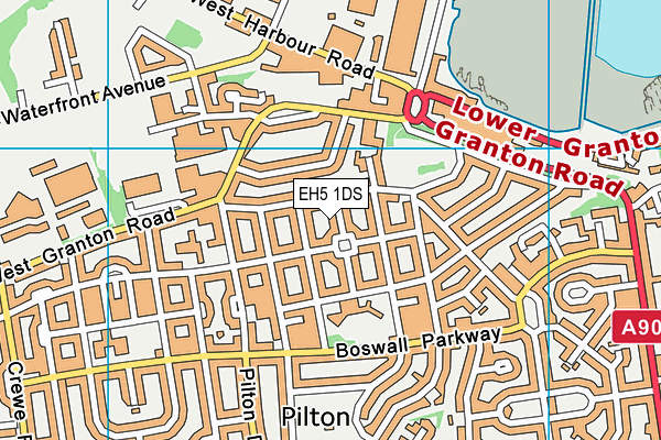 EH5 1DS map - OS VectorMap District (Ordnance Survey)