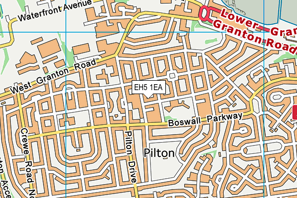 EH5 1EA map - OS VectorMap District (Ordnance Survey)