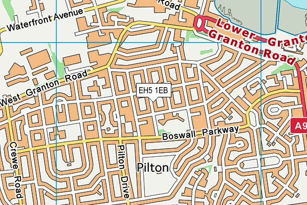 EH5 1EB map - OS VectorMap District (Ordnance Survey)