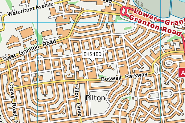 EH5 1ED map - OS VectorMap District (Ordnance Survey)