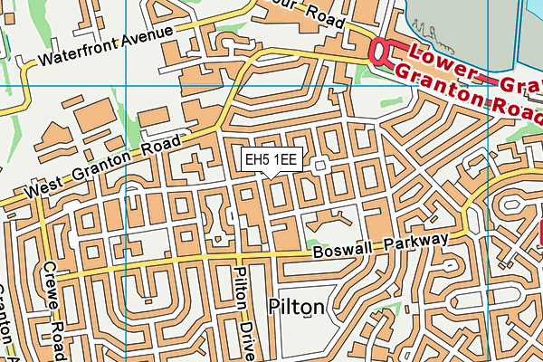EH5 1EE map - OS VectorMap District (Ordnance Survey)