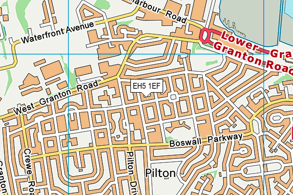 EH5 1EF map - OS VectorMap District (Ordnance Survey)