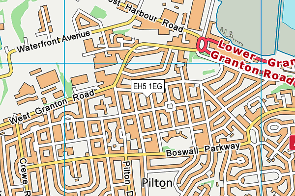 EH5 1EG map - OS VectorMap District (Ordnance Survey)