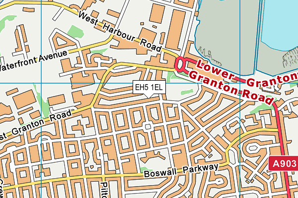 EH5 1EL map - OS VectorMap District (Ordnance Survey)