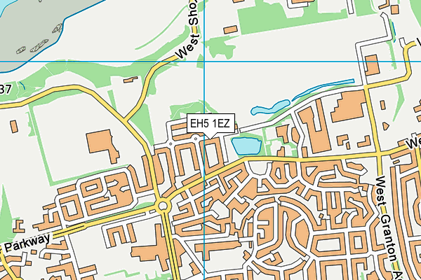 EH5 1EZ map - OS VectorMap District (Ordnance Survey)