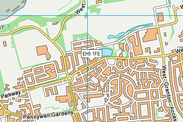 EH5 1FE map - OS VectorMap District (Ordnance Survey)