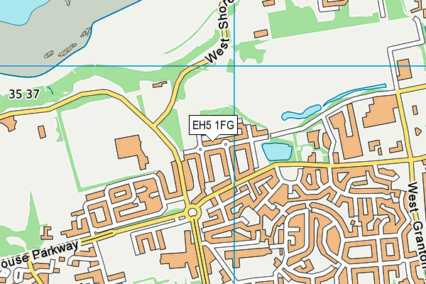 EH5 1FG map - OS VectorMap District (Ordnance Survey)