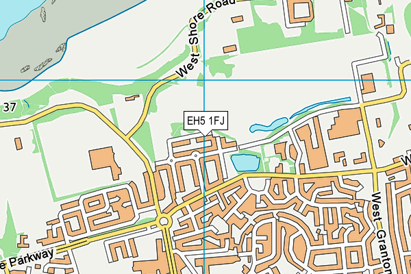 EH5 1FJ map - OS VectorMap District (Ordnance Survey)