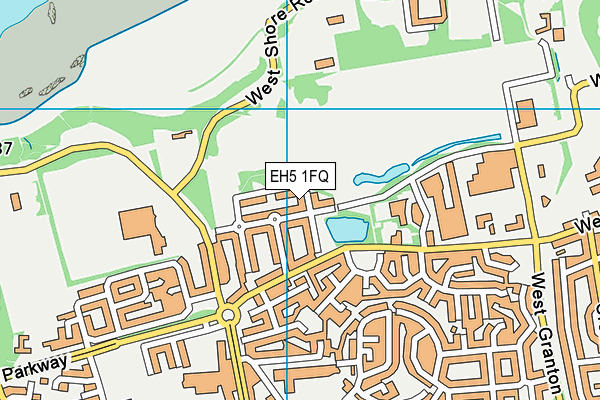 EH5 1FQ map - OS VectorMap District (Ordnance Survey)