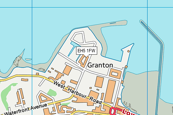 EH5 1FW map - OS VectorMap District (Ordnance Survey)