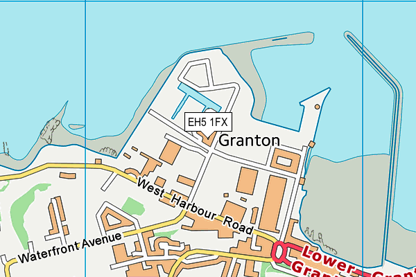 EH5 1FX map - OS VectorMap District (Ordnance Survey)