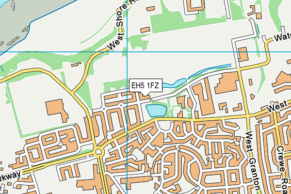 EH5 1FZ map - OS VectorMap District (Ordnance Survey)