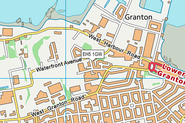 EH5 1GW map - OS VectorMap District (Ordnance Survey)