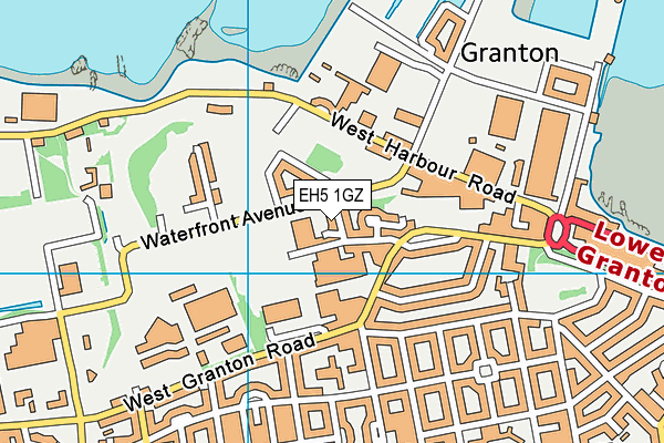 EH5 1GZ map - OS VectorMap District (Ordnance Survey)