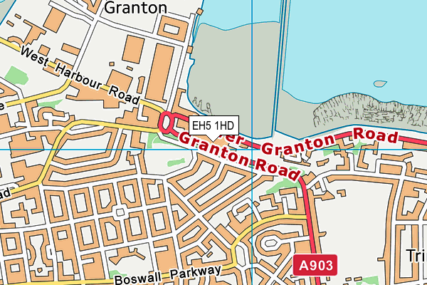 EH5 1HD map - OS VectorMap District (Ordnance Survey)