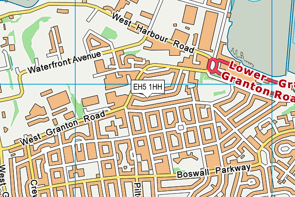EH5 1HH map - OS VectorMap District (Ordnance Survey)