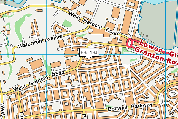 EH5 1HJ map - OS VectorMap District (Ordnance Survey)