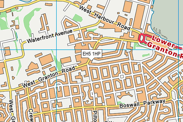 EH5 1HP map - OS VectorMap District (Ordnance Survey)