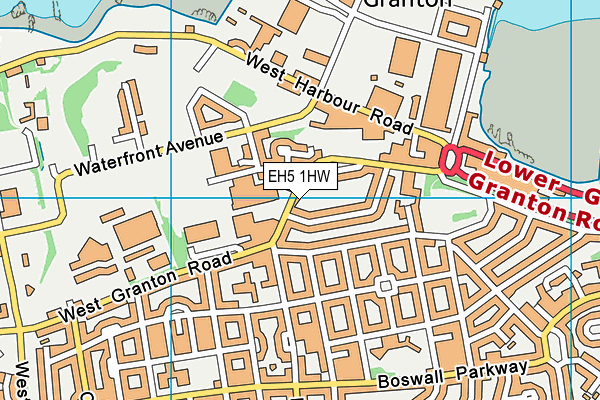 EH5 1HW map - OS VectorMap District (Ordnance Survey)