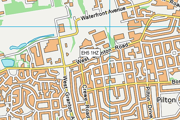 EH5 1HZ map - OS VectorMap District (Ordnance Survey)