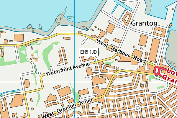 EH5 1JD map - OS VectorMap District (Ordnance Survey)