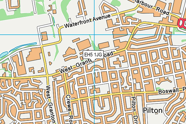 EH5 1JG map - OS VectorMap District (Ordnance Survey)