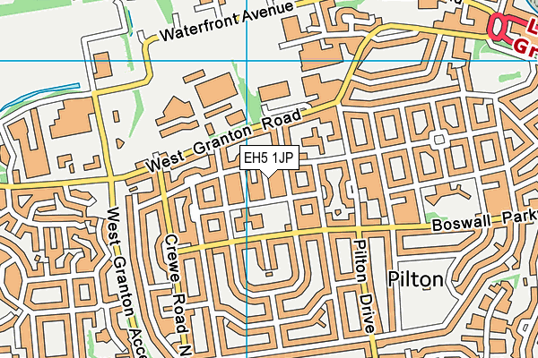 EH5 1JP map - OS VectorMap District (Ordnance Survey)