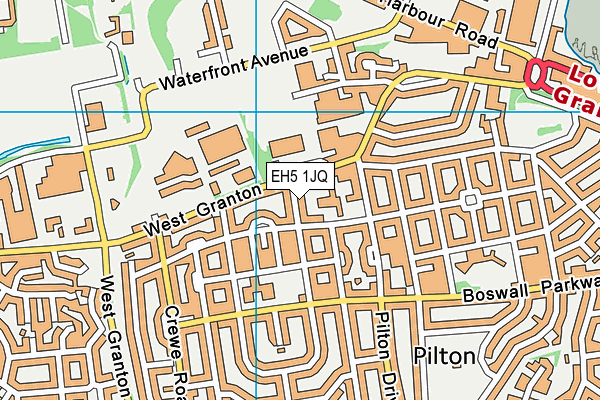 EH5 1JQ map - OS VectorMap District (Ordnance Survey)