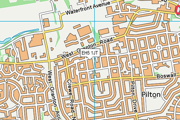 EH5 1JT map - OS VectorMap District (Ordnance Survey)