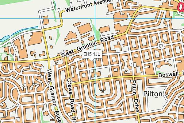 EH5 1JU map - OS VectorMap District (Ordnance Survey)