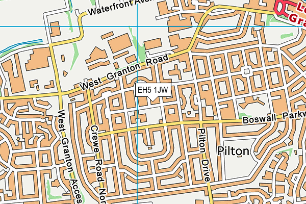 EH5 1JW map - OS VectorMap District (Ordnance Survey)