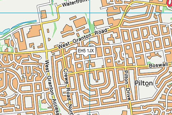 EH5 1JX map - OS VectorMap District (Ordnance Survey)