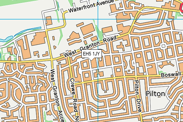 EH5 1JY map - OS VectorMap District (Ordnance Survey)