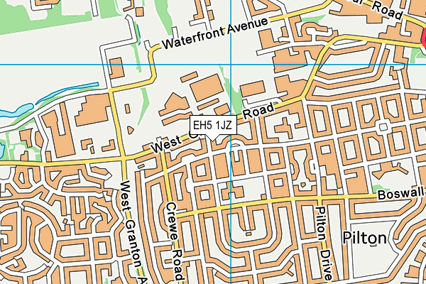 EH5 1JZ map - OS VectorMap District (Ordnance Survey)