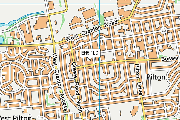 EH5 1LD map - OS VectorMap District (Ordnance Survey)