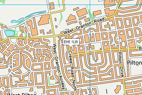 EH5 1LW map - OS VectorMap District (Ordnance Survey)