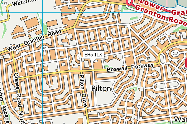 EH5 1LX map - OS VectorMap District (Ordnance Survey)
