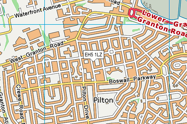 EH5 1LZ map - OS VectorMap District (Ordnance Survey)