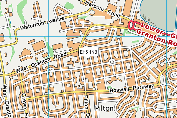 EH5 1NB map - OS VectorMap District (Ordnance Survey)