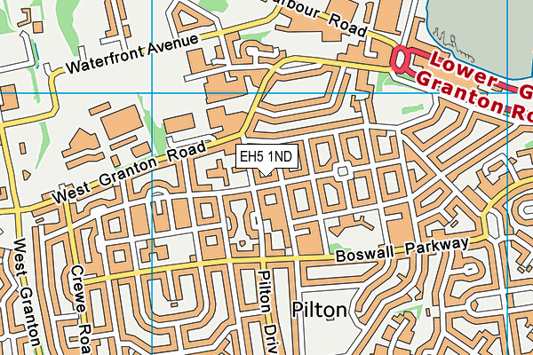 EH5 1ND map - OS VectorMap District (Ordnance Survey)