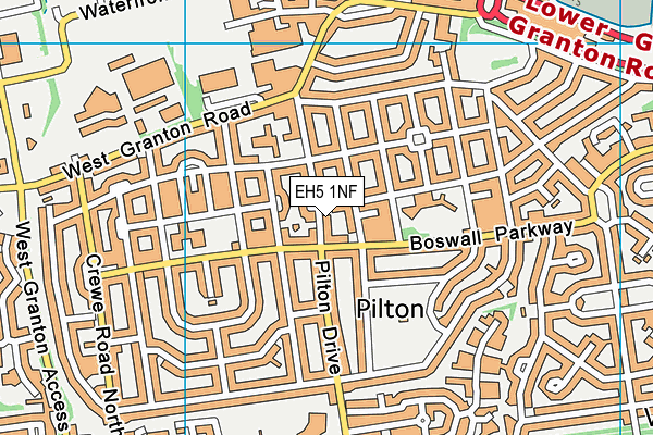 EH5 1NF map - OS VectorMap District (Ordnance Survey)