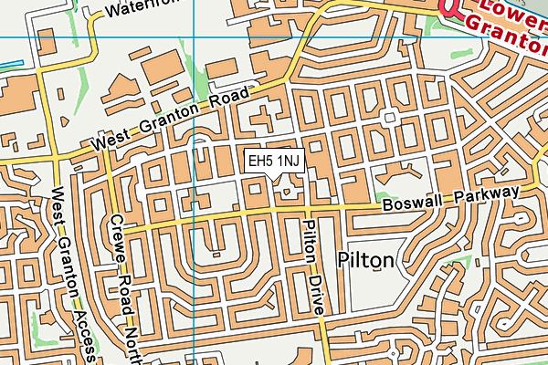 EH5 1NJ map - OS VectorMap District (Ordnance Survey)