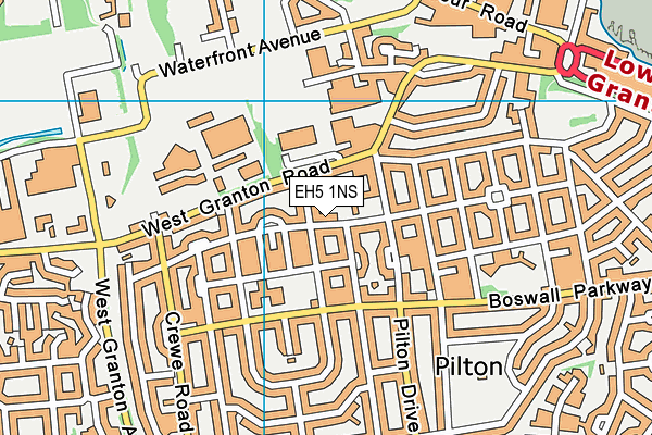 EH5 1NS map - OS VectorMap District (Ordnance Survey)