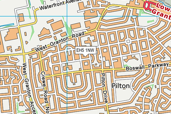 EH5 1NW map - OS VectorMap District (Ordnance Survey)