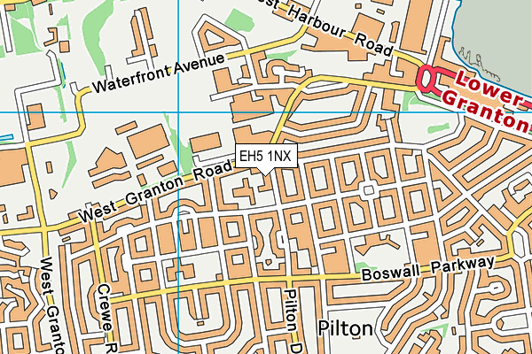 EH5 1NX map - OS VectorMap District (Ordnance Survey)
